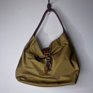 DOONEY & BOURKE Belvedere Nylon with Leather Trims Hobo‎ Shoulder Bag